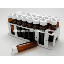 Manufacturing 24-400 40ML Amber Storage Vial mit PP Cap, montierten Reagenzglasständer